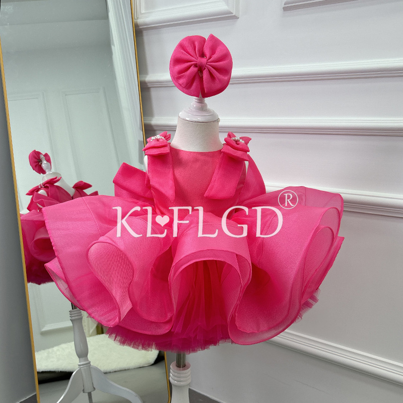 Baby Z Clothing - KLFLGD 幼児女の赤ちゃんページェントドレスビッグボウハートチュールチュチュドレスフラワーウェディングプリンセス誕生日パーティープロムドレス