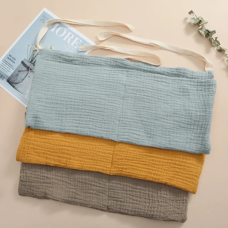 Baby Clothing Storage - 1/2 個ベビーベッドオーガナイザーコットキャディベッド収納バッグ 2 ポケットベッドサイド吊り下げおむつ保育園オーガナイザーおむつ衣類用