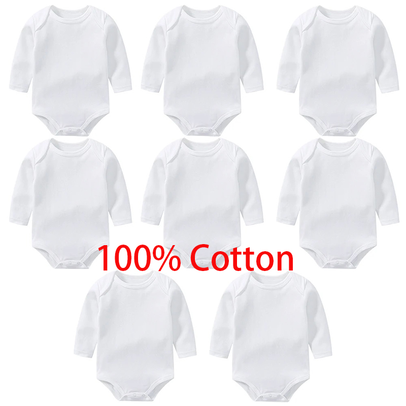 3/8 ピース/ロット長袖ベビーボディスーツ綿 100% 固 - Baby Clothing Brand のレビューと価格