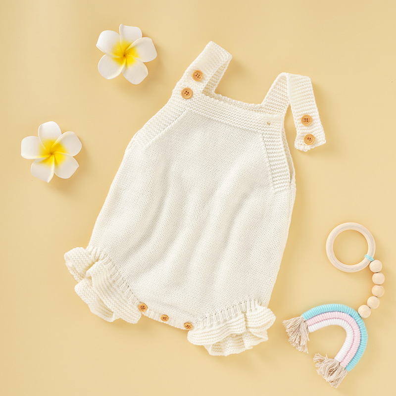 ベビーボディスーツニット幼児女の子ジャンプスーツノースリーブ - Baby Clothing Brand のレビューと価格