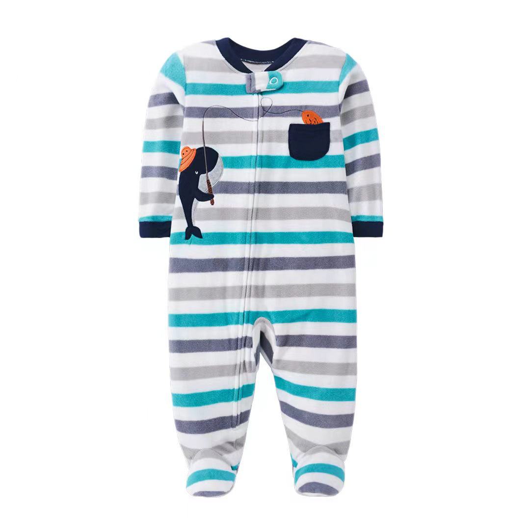 新生児男の子女の子ロンパース服冬パジャマジッパーフリース秋幼 - Baby Clothing Brand のレビューと価格