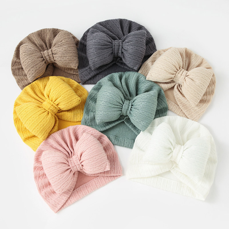 かわいいちょう結びベビーターバン帽子ソフト新生児女の子インデ - Baby Hat Beanie のレビューと価格