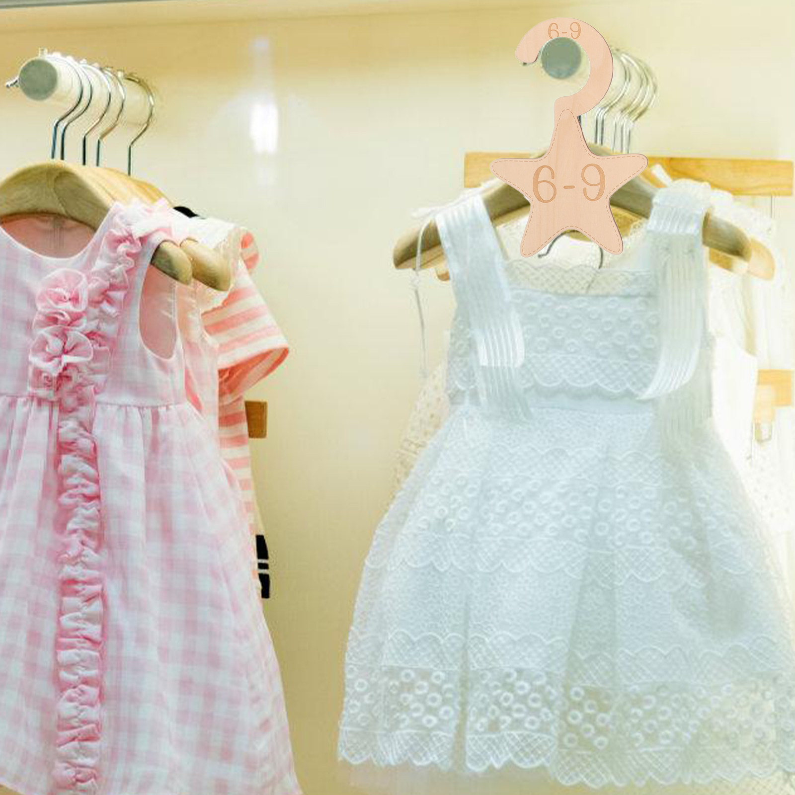 7個入りベビー服クローゼット仕切り木製サイズディバイダー、子 - Baby Clothing Storage のレビューと価格