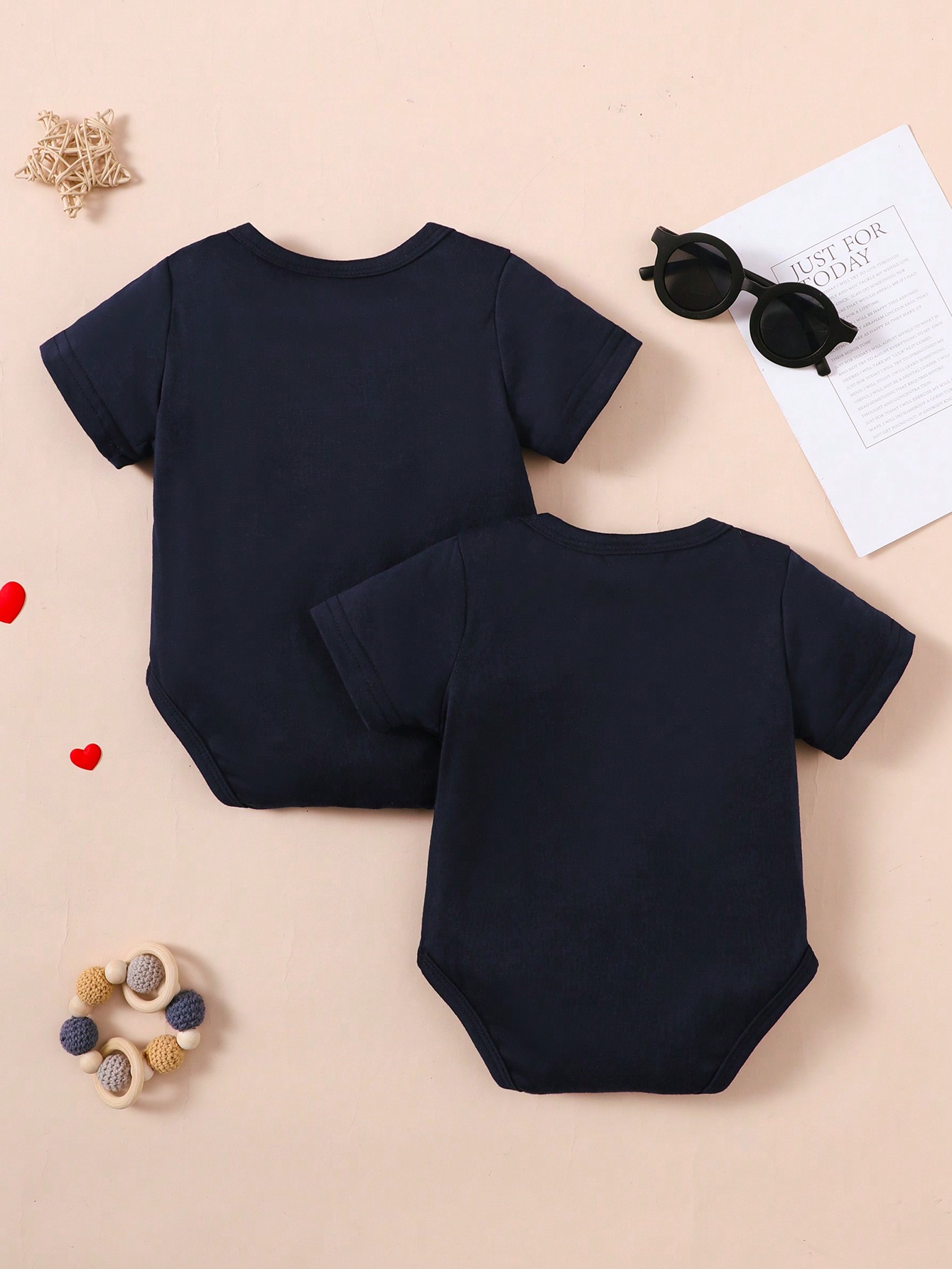 2ピースセット、男女兼用の夏用キュートなカジュアル半袖ロンパ - Baby Clothing Brand のレビューと価格
