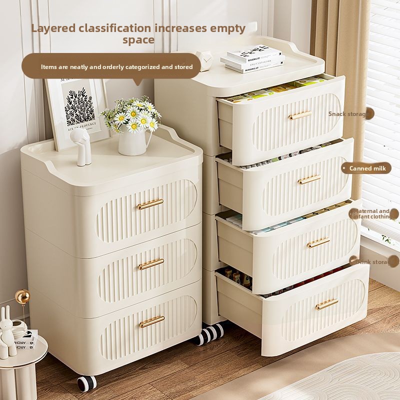 多機能30-52収納引き出し付き収納キャビネット（ホイール付 - Baby Clothing Storage のレビューと価格