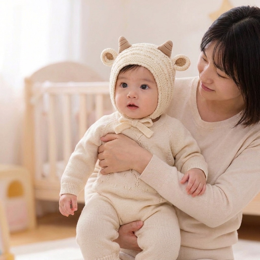 ベビーウィンターニット暖かい帽子 45-50cm 幼児用ニッ - Baby Hat Beanie のレビューと価格