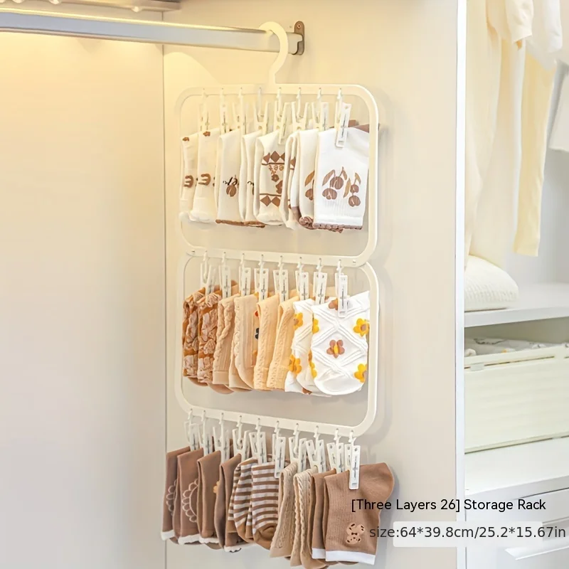 家庭用マルチクリップベビーハンガー、新生児用靴下乾燥ラック、 - Baby Clothing Storage のレビューと価格