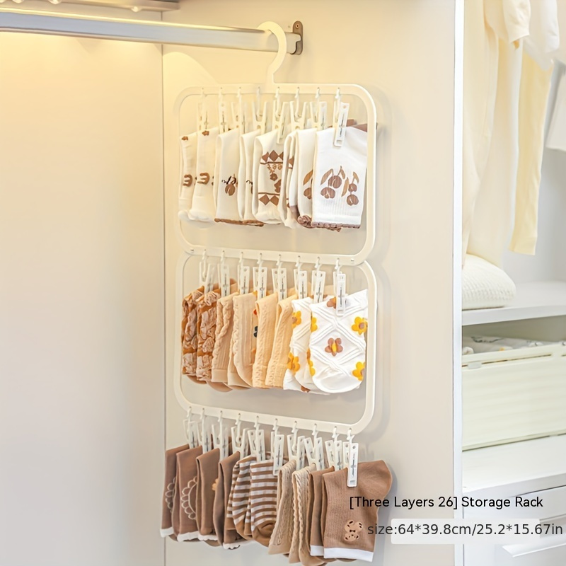 家庭用マルチクリップベビーハンガー、新生児用靴下乾燥ラック、 - Baby Clothing Storage のレビューと価格