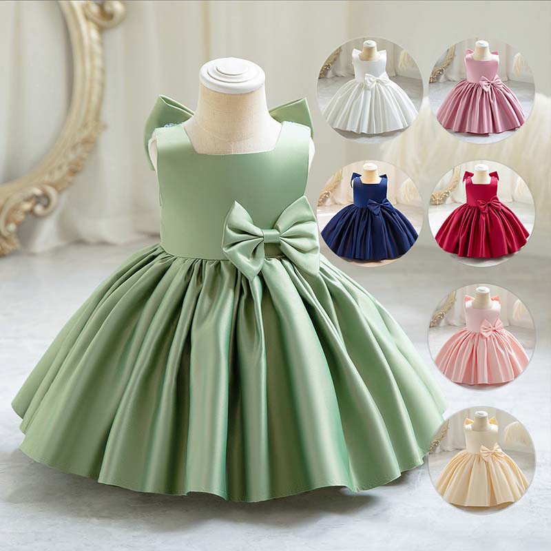 小さな女の子のための大きな弓のパーティードレス,プリンセスの - Baby Z Clothing のレビューと価格
