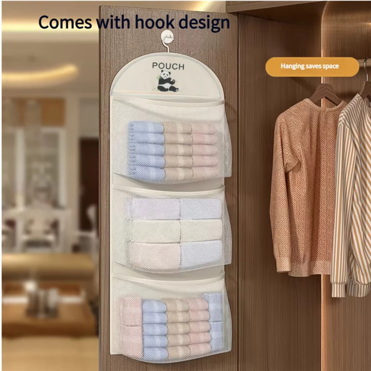 1/2 個収納メッシュバッグ下着吊り下げバッグワードローブ吊 - Baby Clothing Storage のレビューと価格