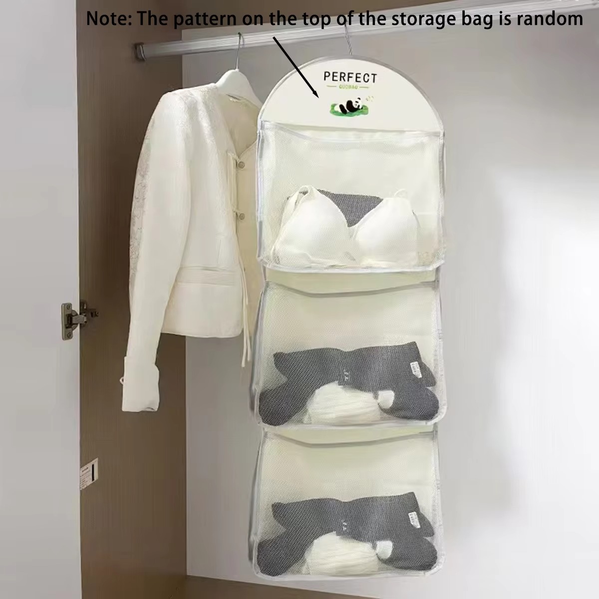 1/2 個収納メッシュバッグ下着吊り下げバッグワードローブ吊 - Baby Clothing Storage のレビューと価格